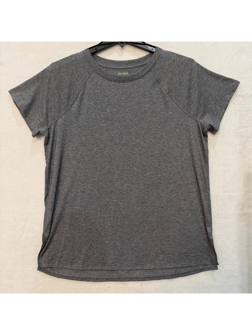 Tek Gear Essential Short Sleeve Crew Neck Tunic Tee Women's XL Gray T-Shirt Gym